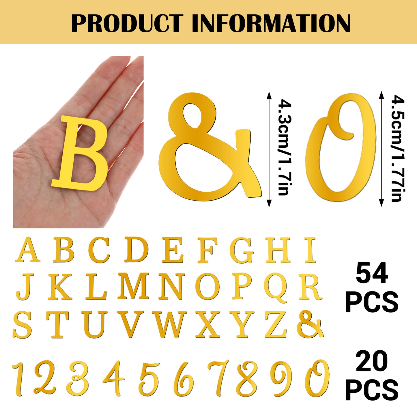 74 Pcs Custom Cake Topper Acrylic Gold Cake Letters Personalized Cakes Topper Name Acrylic Letters DIY A-Z & 0-9 Number Alphabet Cakes Decoration for Wedding Anniversary Baby Shower Party Birthday