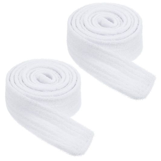 Teaaha 2 Pcs Robe Belt Replacement, Terry Cotton Flannel Hotel Pajamas Robe Tie up Soft Bathrobe Belts Thick Waist Belts White Bathrobe Belt for Hotel, Spa, Wedding Party, 71 x 2 Inch