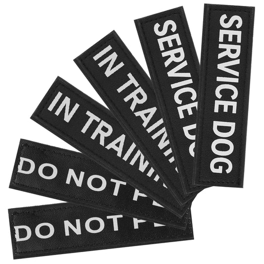 Ymapinc 6Pcs Service Dog in Training Patches, Service Dog Patches Removable Do Not Pet Patch for Harness Vest or Collar, in Training Patches with Hook and Loop Tape