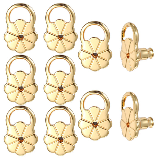 10 Pcs Earring Backs for Droopy Ears Flower Bullet Locking Earring Lifter Backs Earrings Backing for Studs Secure Replacements for Heavy No Allergy Adjustable Earrings Back for Women