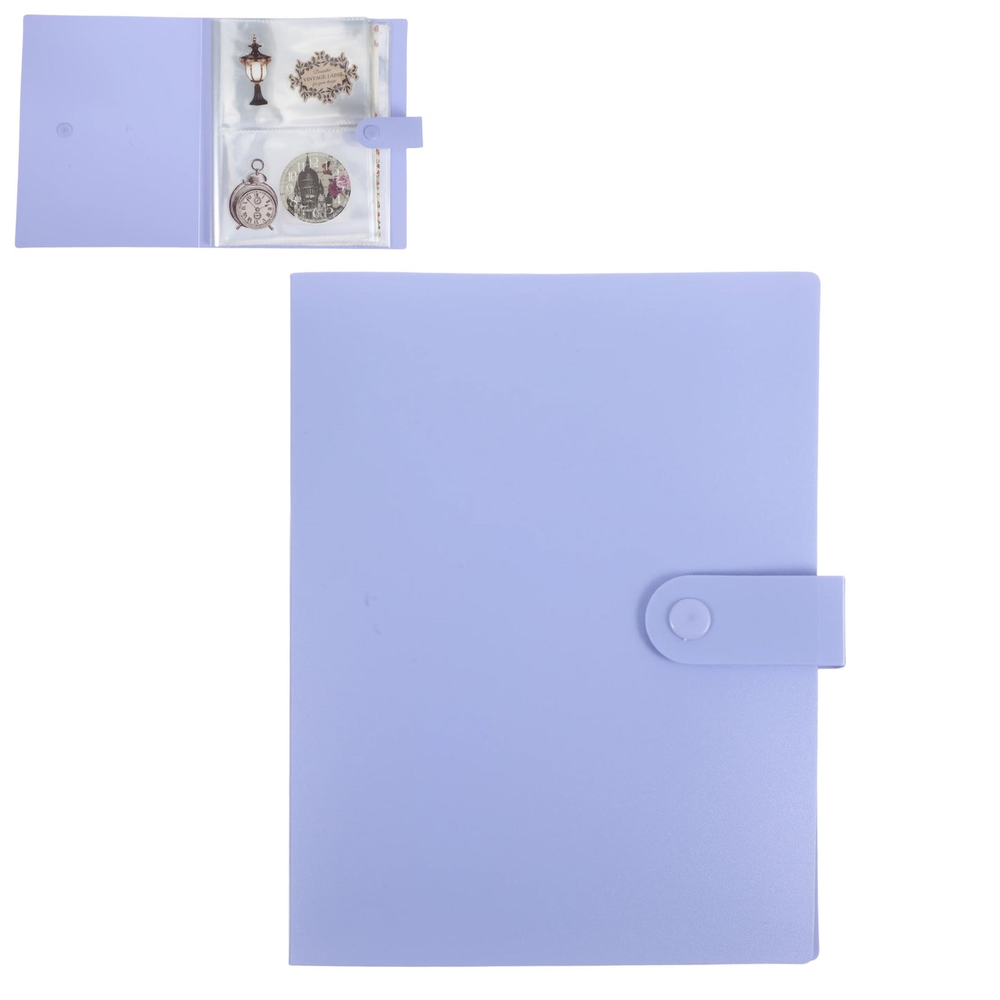Shimmeroo 144 Slots A5 Sticker Storage Album.Nail Art Sticker Storage Book Transparent Stickers Album for Collecting Stickers Display Card Photo,Nail Art Sticker