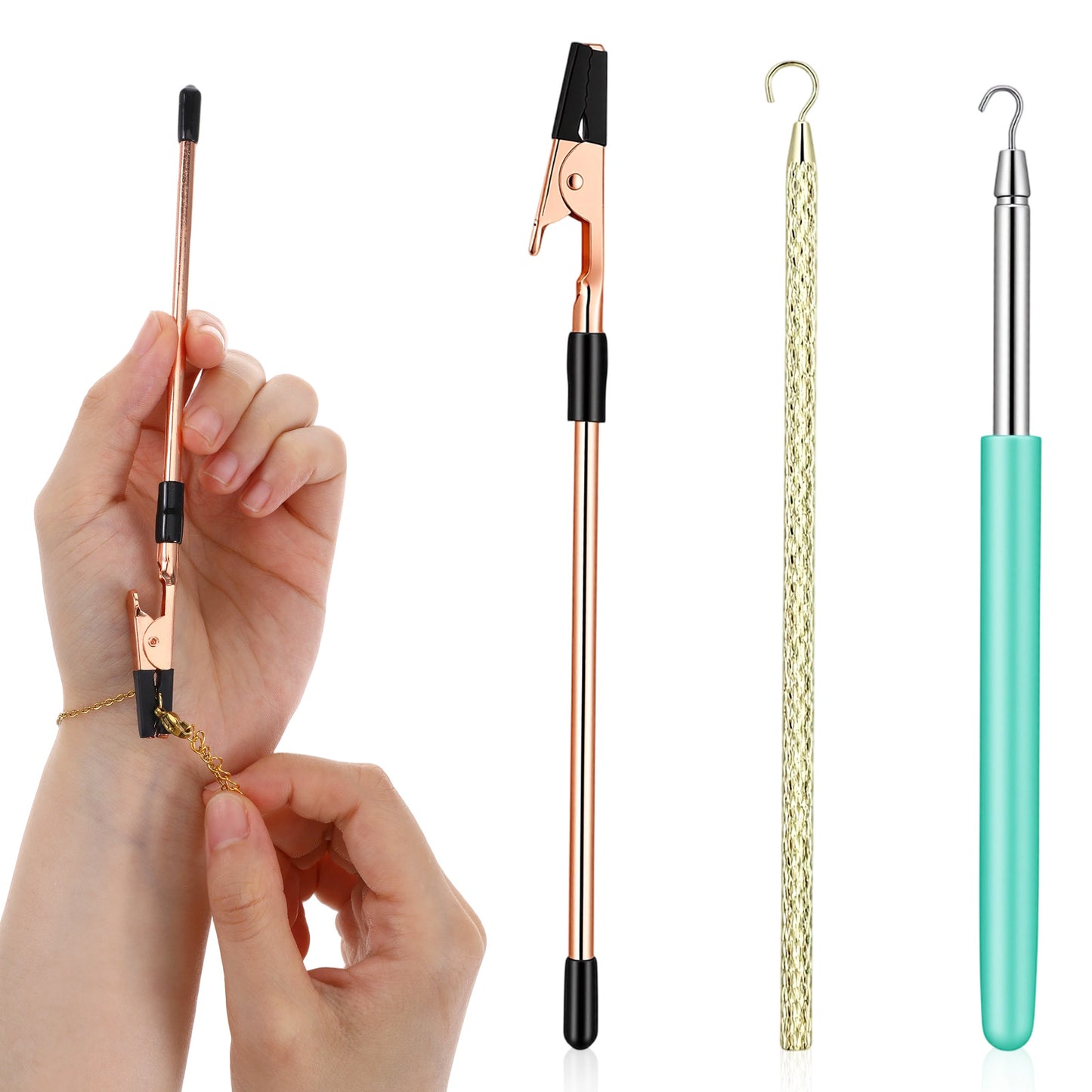 3Pcs Bracelet Helper Jewelry Helper Tool to Help Put on Bracelets Jewelry Clasp Helpers Portable Bracelet Assistance for Necklaces, Bracelets Buckles