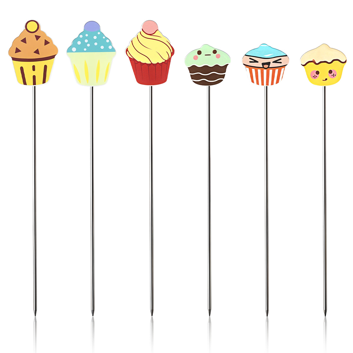 Bnehmb 6 Pcs Metal Cake Tester Stainless Steel Cake Tester Baking Skewer