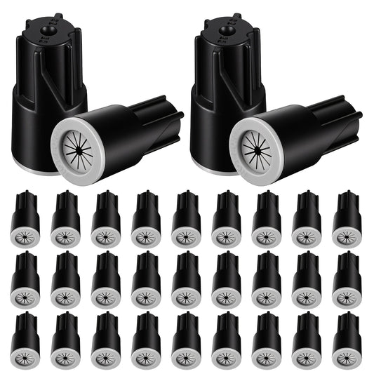 30 Pcs Waterproof Wire Nuts, Outdoor Electrical Cable Terminal Twist Nuts Caps Cable Terminal Connector For Landscape Lighting Irrigation Valves Wet Location Installation 22awg-14awg﻿ Black