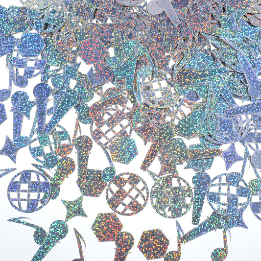 300 PCS Disco Ball Confetti Glitter Disco Theme Party Confetti Music Note Confettis Mini Glitter Ball Table Party Decorations or 70s 80s Hippie Birthday Bachelorette Supplies (Color)