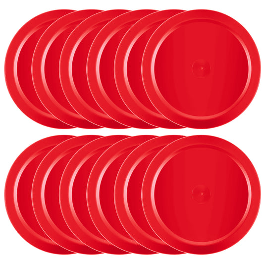 12 Pcs Air Hockey Pucks 2.5 Inch Professional Air Hockey Puck Set Durable Pucks for Sports Table Red Home Airs Hockeys Heavy Replacement Puck Parts Sets for Game Tables Accessories Women Men