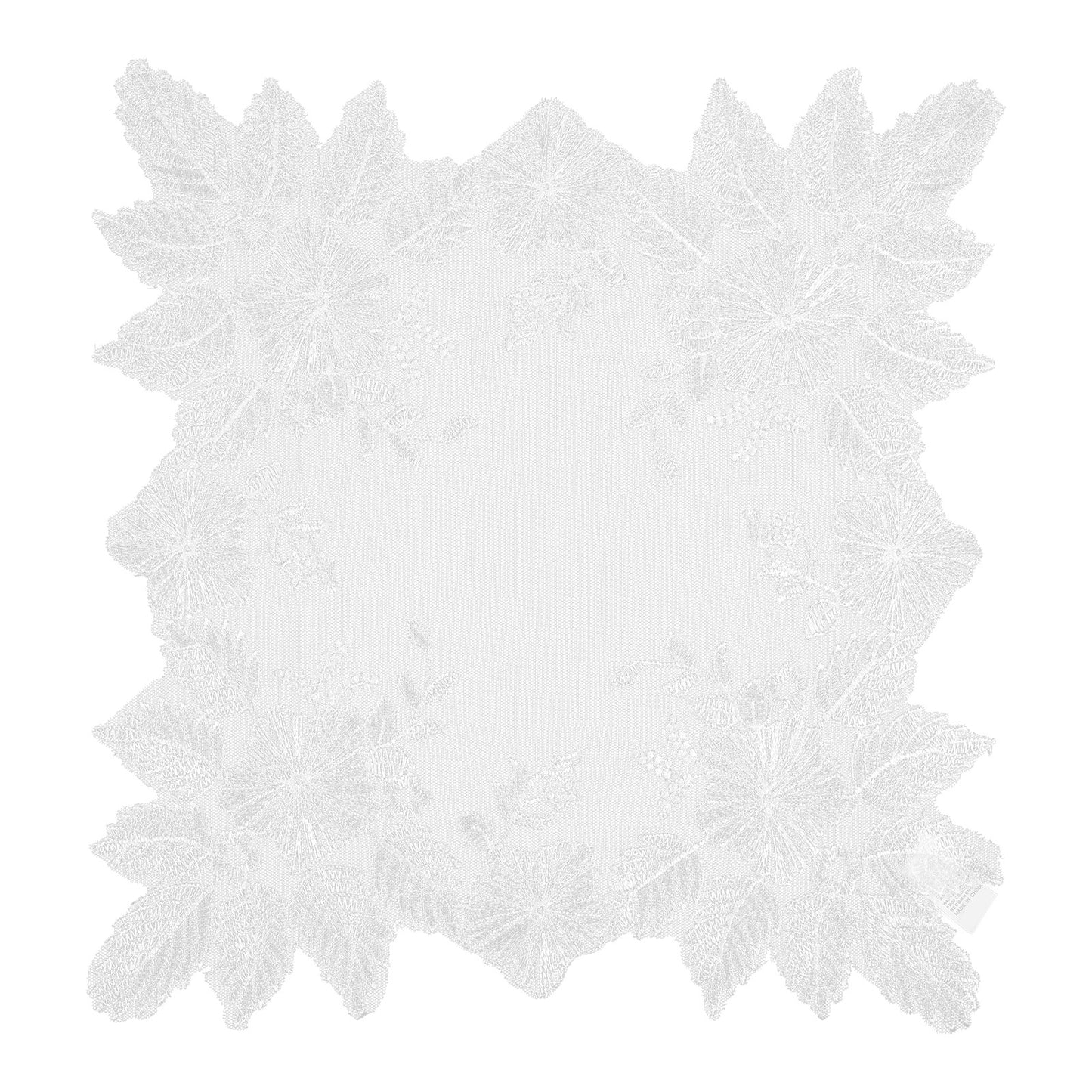 1pcs Retro Lace Doilies for Tables, Handmade Embroidery Lace Placemats for Furniture, Home Decor Mat for Coffee Table, Ornaments, Flower Pot, Home, Wedding Decoration 15.7x15.7 Inch White