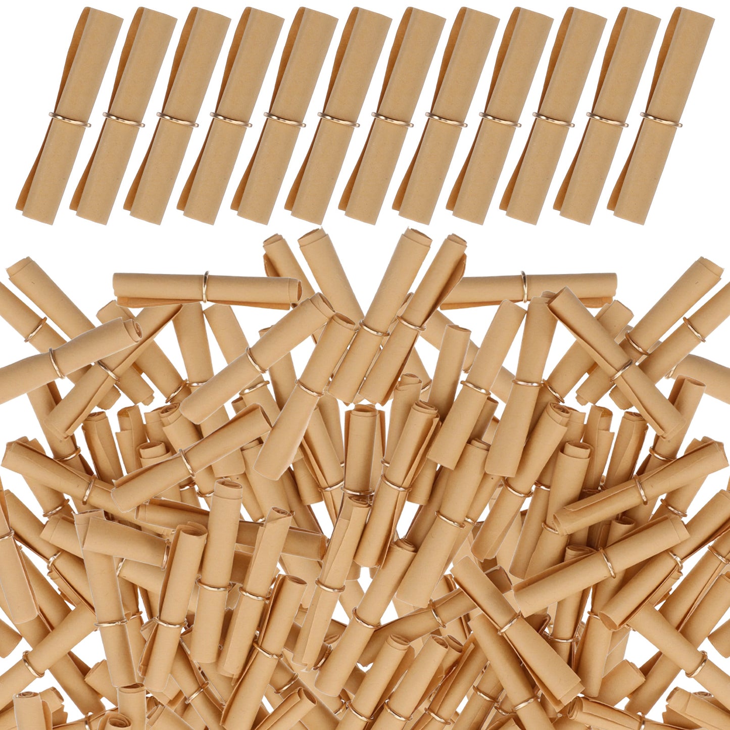 200 Pieces Mini Rolls Scroll Paper Shimmeroo Mini Message in a Bottles Parchment Paper for Writing for Wishes Write Messages for Birthdays Anniversaries Celebrations Valentine Wish Bottles