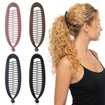 Matwsec 4 Pcs Banana Hair Clips for Women, Cute & Stylish French Hair Claw Clips, Ponytail Holder Banana Clips for Thin/Thick Hair, All Day Hold Hair Accessories (4.45 X 1.57in)