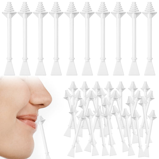 100PCS Plastic Wax Applicator Wands Men and Women Painless Applicator Sticks Nose Wax Kit for Ears Face Nose Hair Removal and Cleaning,White