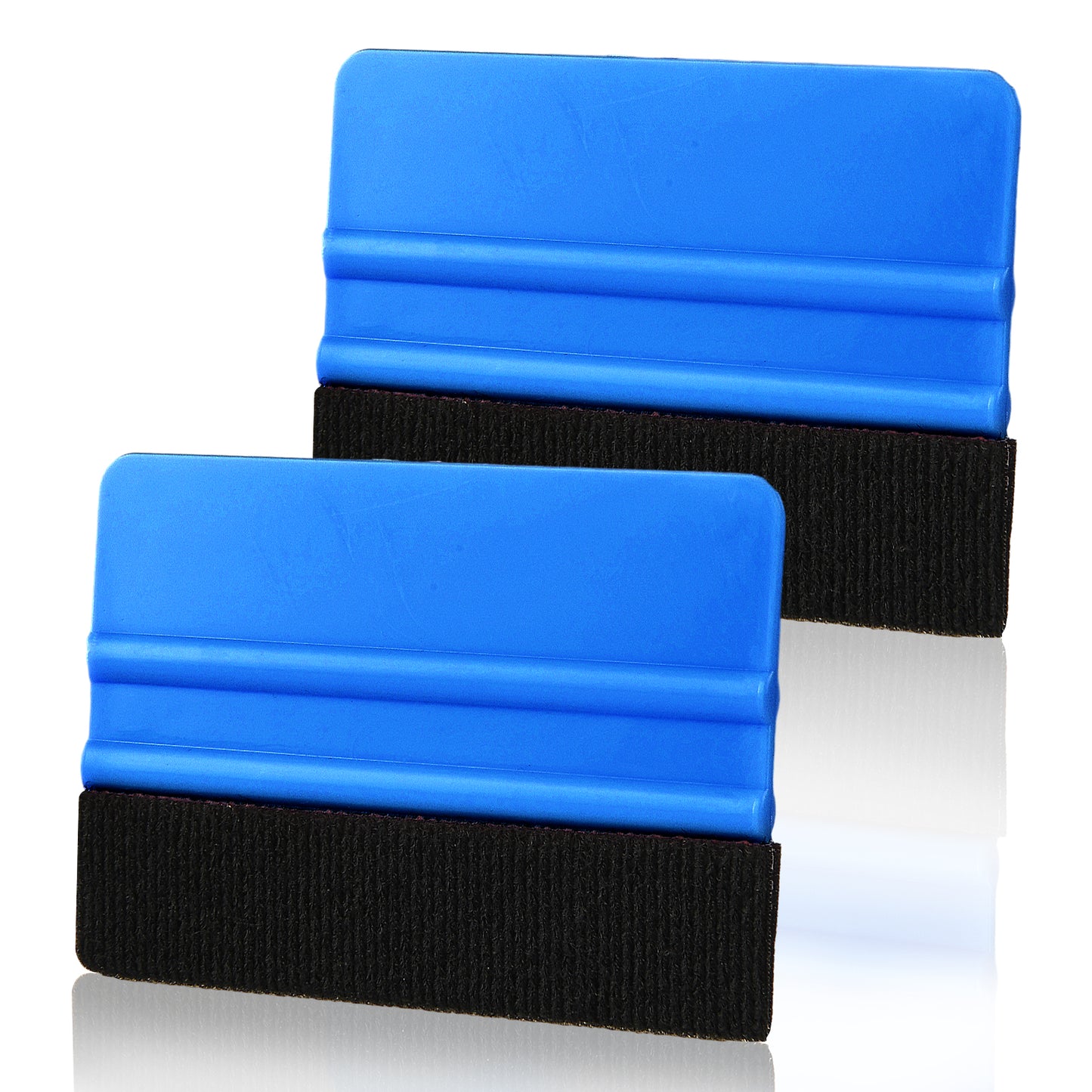 Mabor Vinyl Squeegee Tool, 2Pcs Blue Plastic Felt Squeegee for Vinyl Scraper for Craft Car Wrap Decal Window Tint Class Film Wallpaper Wrap Application Tools