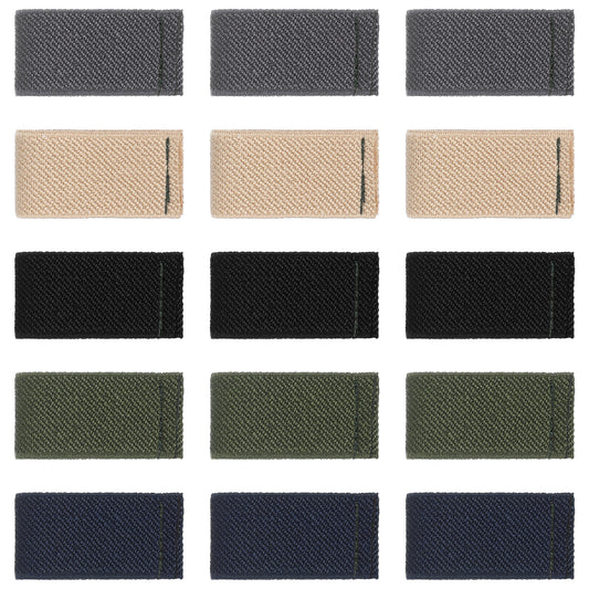 15PCS Belt Loop Keeper for Duty Belt, Elastic Nylon Belts Keepers Strap Organizers Backpack Loops Stay Holder Retainer Band for 1.5" Wide Police, Officer and Tactical Belts