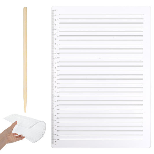 Straight Line Stencil Transparent Plastic Lettering Guide Line Maker Drawing Stencils for Journaling, Check Neat Handwriting Writing Template Ruler Set for Card Paper Journal Calligraphy