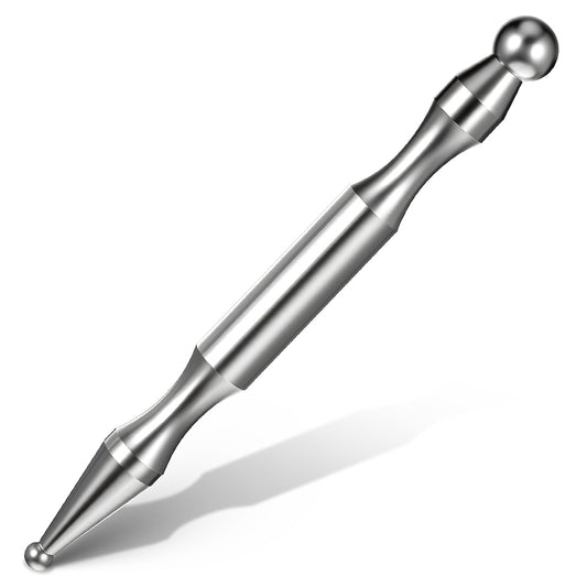 Ymapinc Trigger Point Massage Tool Pressure Point Acupuncture Pen, Fascia Tool for Face Massage Body Muscle Relaxation (Stainless Steel Silver)