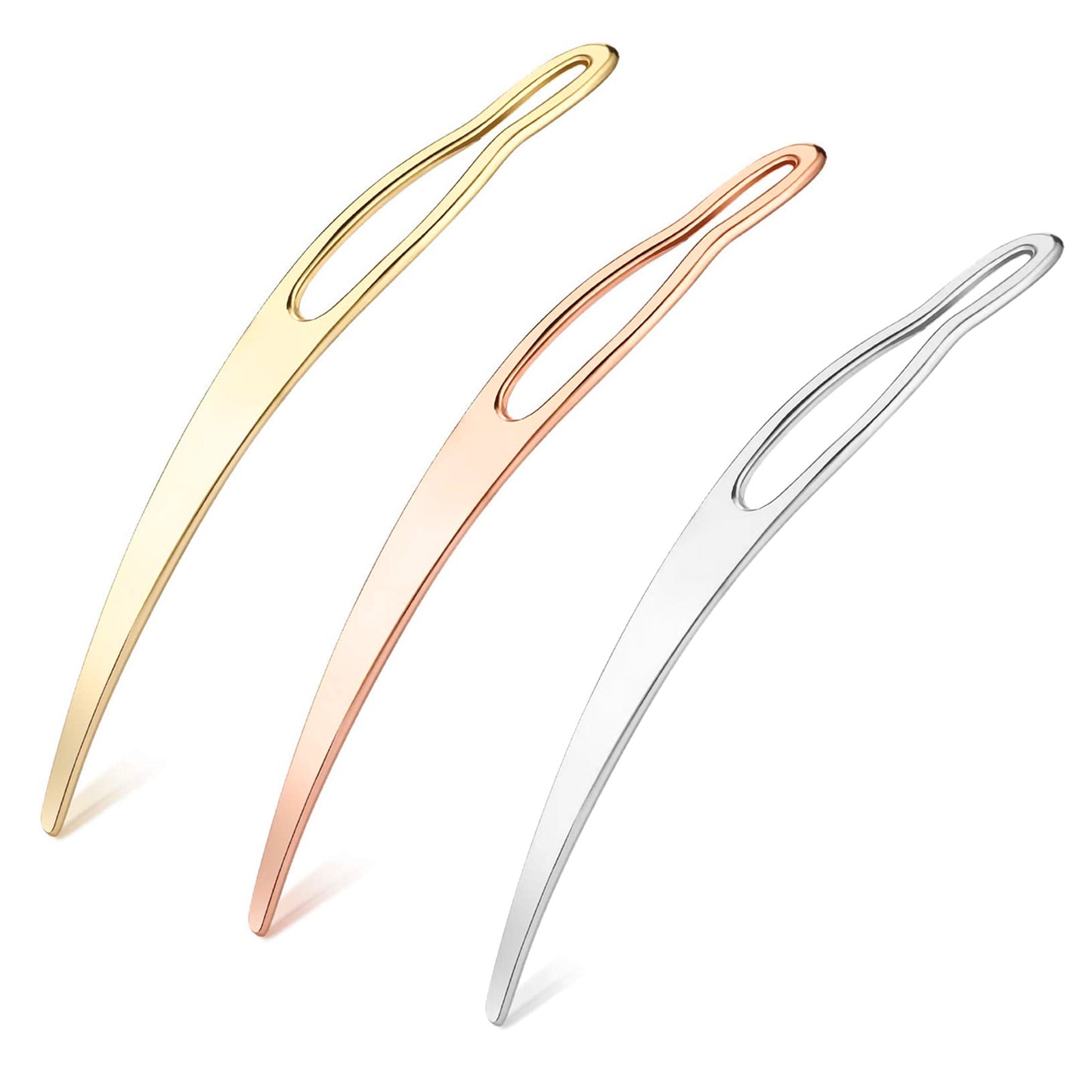3Pcs Interlocking Tool for Locs & Sisterlocks,Retighten Tool & Bent-Hook Shape Loc Needle,Sisterlock Retightening Accessories,Maintaining Dreadlocks,Hair Extensions(Gold, Silver, Rose Gold)