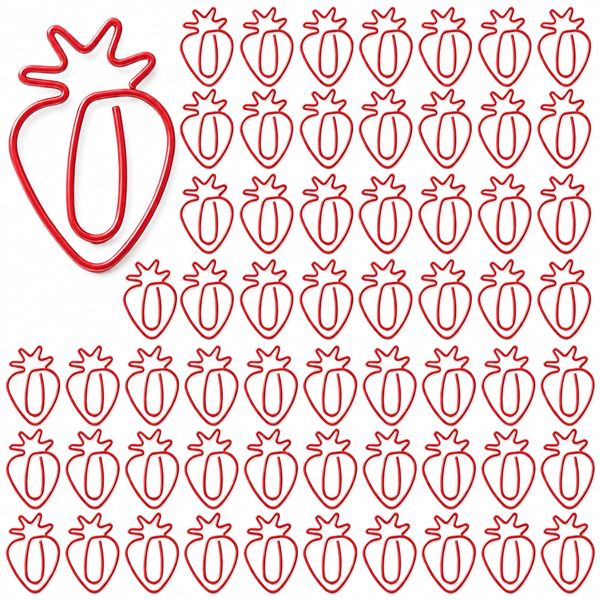 RAHHLIZS 60pcs Strawberry Cute Paper Clips