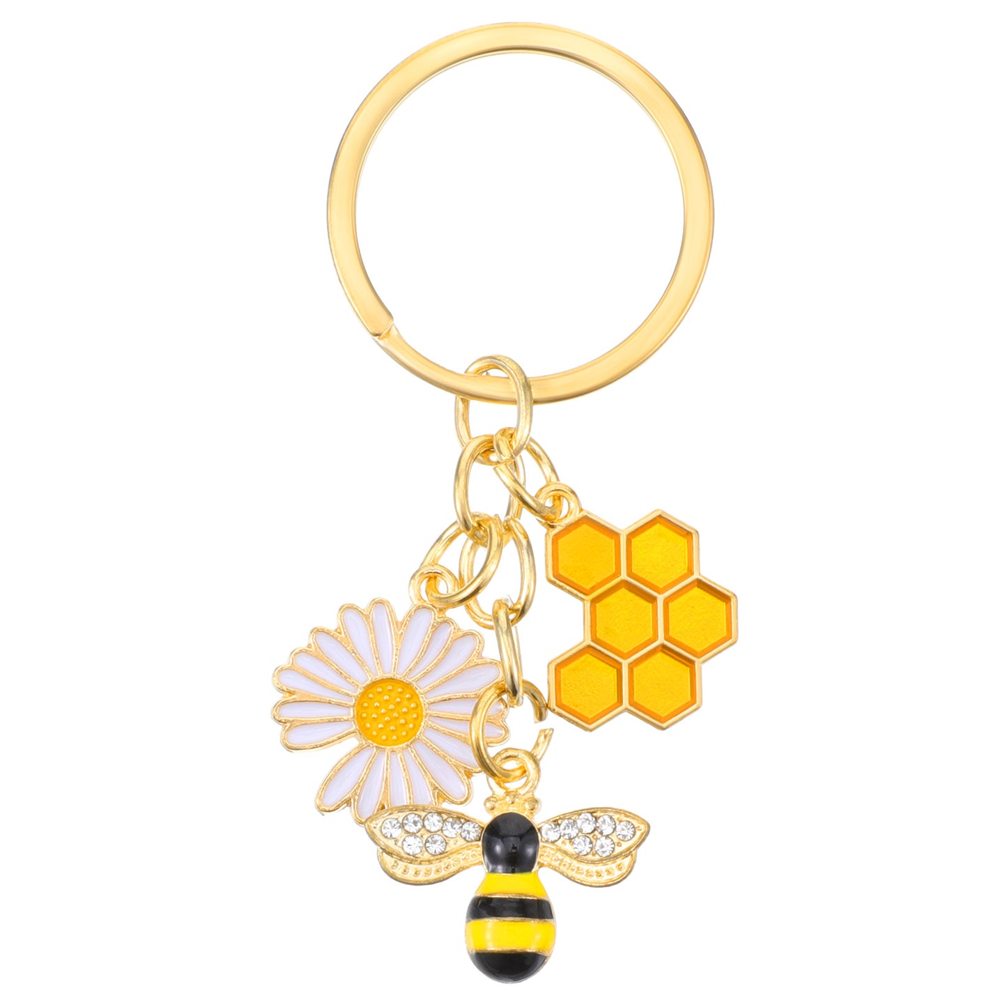 Mabor Bee Keychain, Cute Bee Charm Honey Bees Decor Keyring for Wallet Purse Backpack Accessories, Bees Stuff Gift for Women, Car Accessories