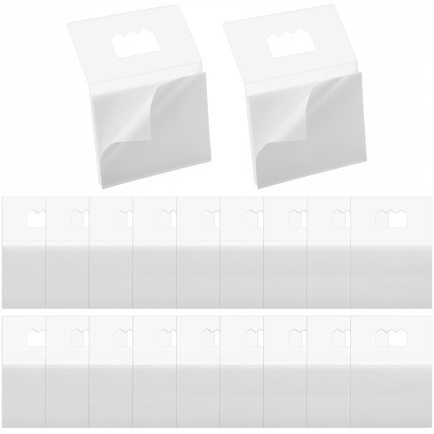 20 Pcs Picture Hangers Adhesive Foamboard Hanger Plastic Sawtooth Adhesive Picture Hangers Without Nails No Nail Stick On Clear Picture Hangers Poster Hanger for Frames, Photos, Posters, Maps