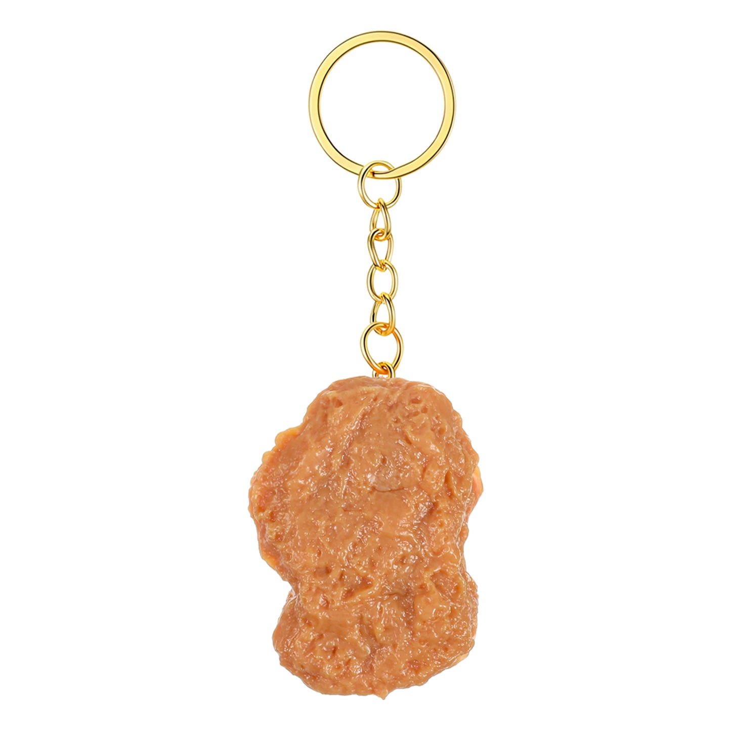 RAHHLIZS Chicken Nugget Keychain Imitation Food Keychain Cute Funny Keychains Fried Chicken Nugget for Handbag Purse Car Accessories Novelty Ornament