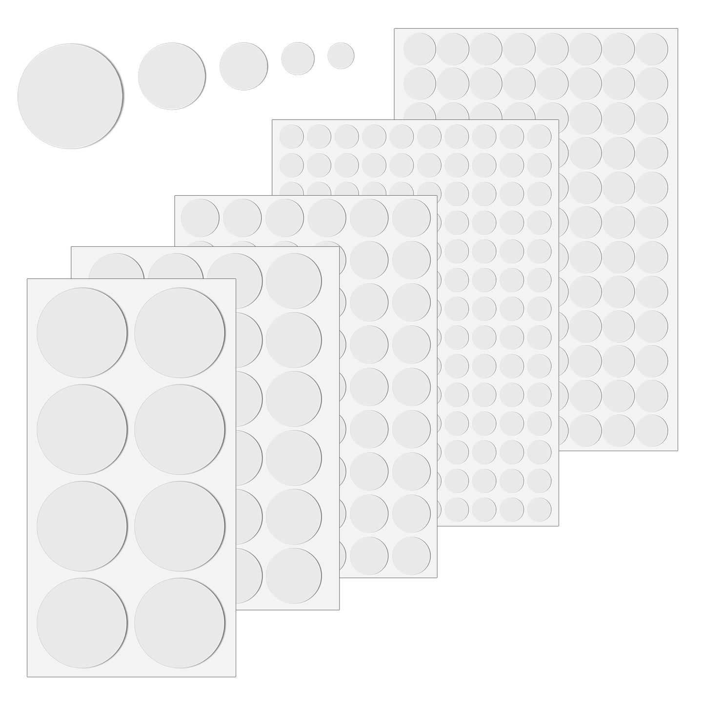 Quvvarly 322 PCS Self-Adhesive White Screw Hole Covers, Furniture Stickers