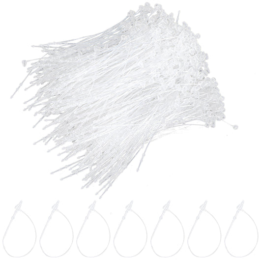 3 Inch 1000 Pcs Clear Plastic Fastener Hang Tag Snap Lock Plastic Tag Fasteners Pin Security Loop for Retail Store Clothing Accessory Price Label Pins Safety Ring