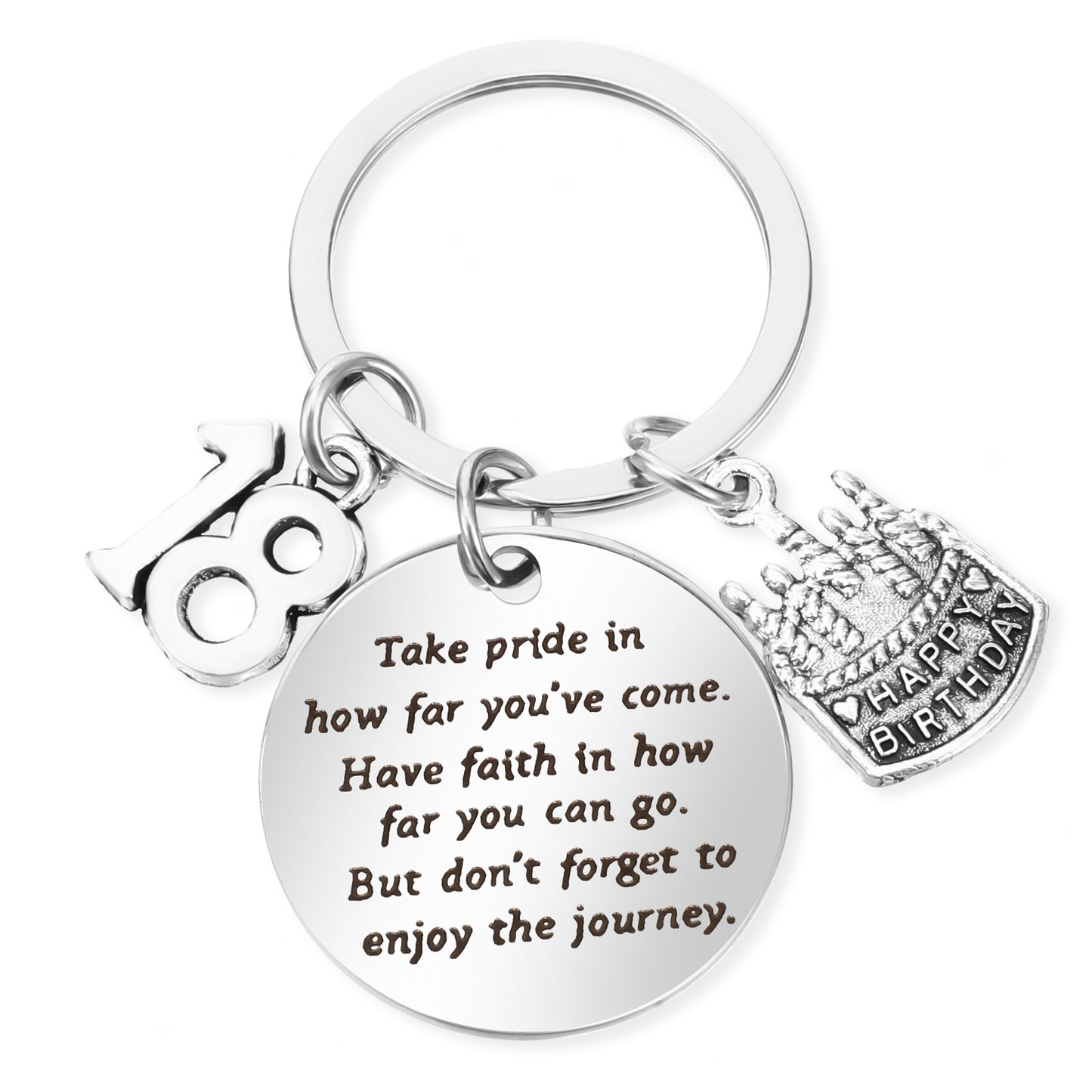 Tyqour 18th Birthday Gift for Girls, Happy 18th Birthday Gifts Keyring Keychain for Girls, 18 Year Old Girl Gifts, 18 Party Decoration Favors for Teen Girl Daughter Sister Best Friend