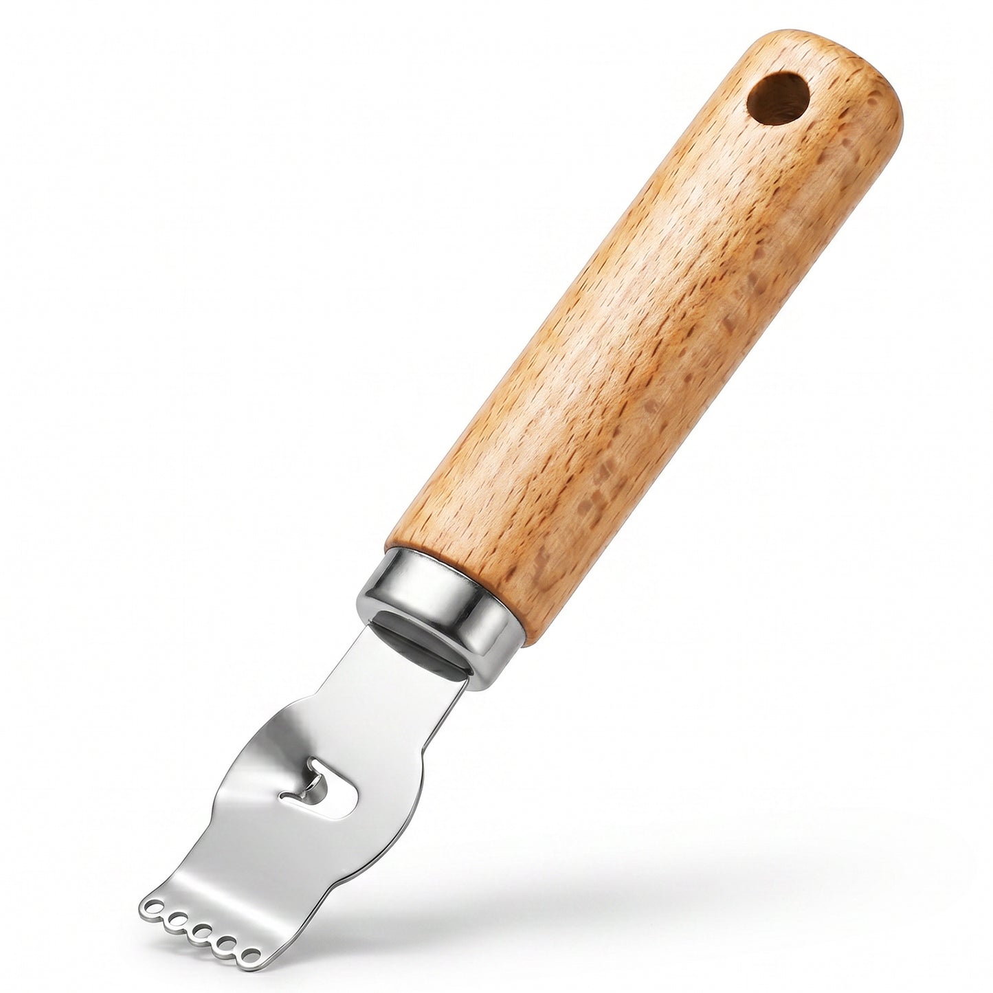 Ouligay Lemon Zester Tool, Citrus Zester with Wood Handle, Channel Knife, Lemon Peeler, Stainless Steel Bar Tools for Bartender Cocktail Garnish Citrus Lemon, Bar Accessories for Kitchen Bar