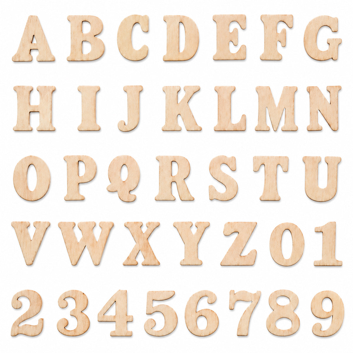 Matwsec 204 PCS Wood Letters 12mm Wooden Numbers Letters Unfinished Wood