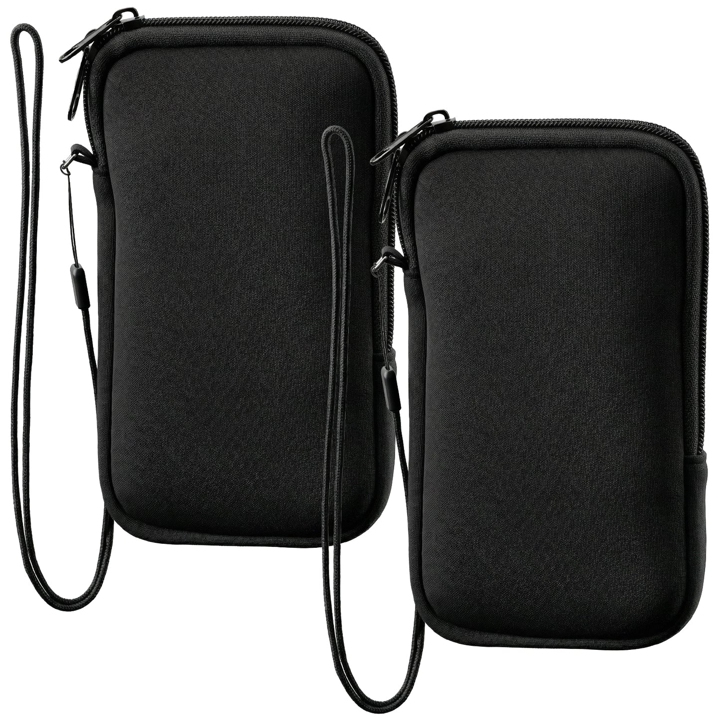 2 PCS Tampon Holder for Purse, Portable Sanitary Pad Storage Bag Organizer Case, Small Travel Discreet Period Pouch for Feminine Products, Zipper Tampon Pantyliners Menstrual Purse for Women, Black