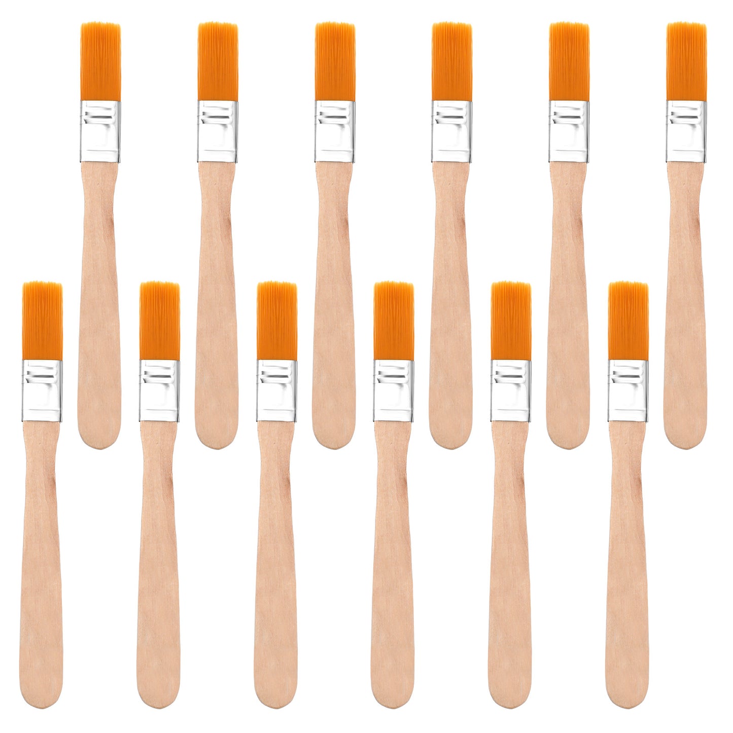 Shimmeroo 12PCS Small Paint Brushes,Paint Brushes for Walls,Soft-Bristled Brush with Wooden Handle for Wall Repair, Fencing, Edge Painting Tools, Canvas, Painting Art Handicraft Tools