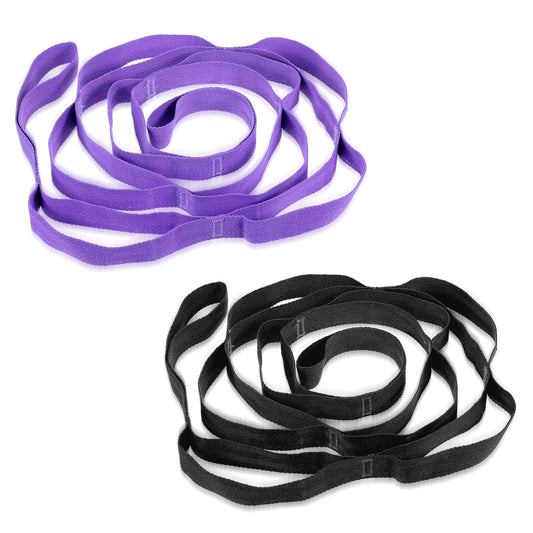 2 Pcs Stretching Bands For Flexibility,Yoga Straps For Stretching With Loops,Non-Elastic Stretch Band, Stretchings Strap Yoga Straps For Physical Therapy For Pilates, Flexibility, Exercise, Gymnastics