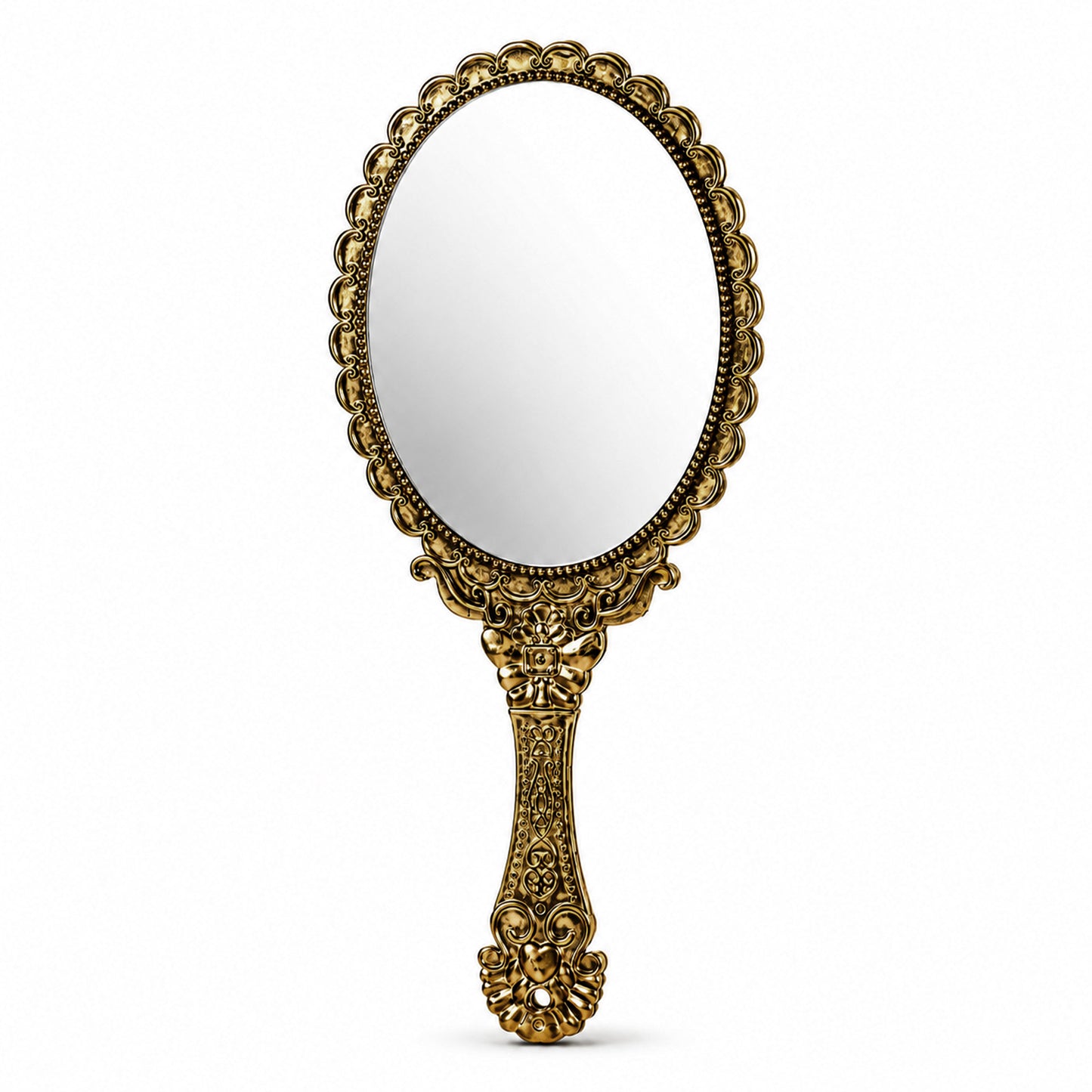 RAHHLIZS Vintage Hand Mirror With Handle, Bronze Handheld Mirrors