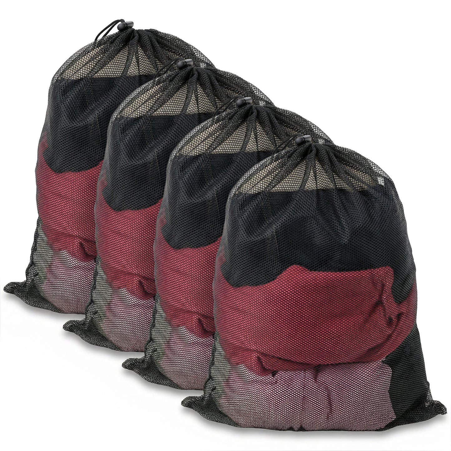 4Pcs Durable Mesh Laundry Bag for Washing Machine, 19.69x15.75in Travel Mesh Laundry Wash Bags with Drawstring Net Bags for Home Dorm Hotel Travel, 40x50cm