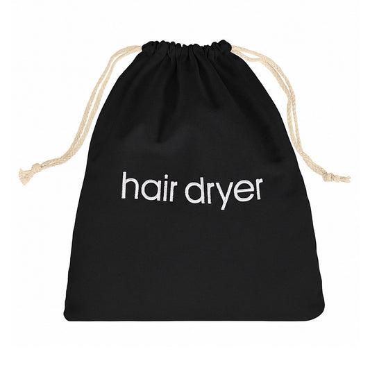 1 PCS Hair Dryer Bags Hairdryers Storage Drawstring Pouch Blow Dryer Travel Pouch Hairdryer and Styling Tools Accessories Bags Container for Hotel Home Travel Bathroom(13"× 11.42")(Black)