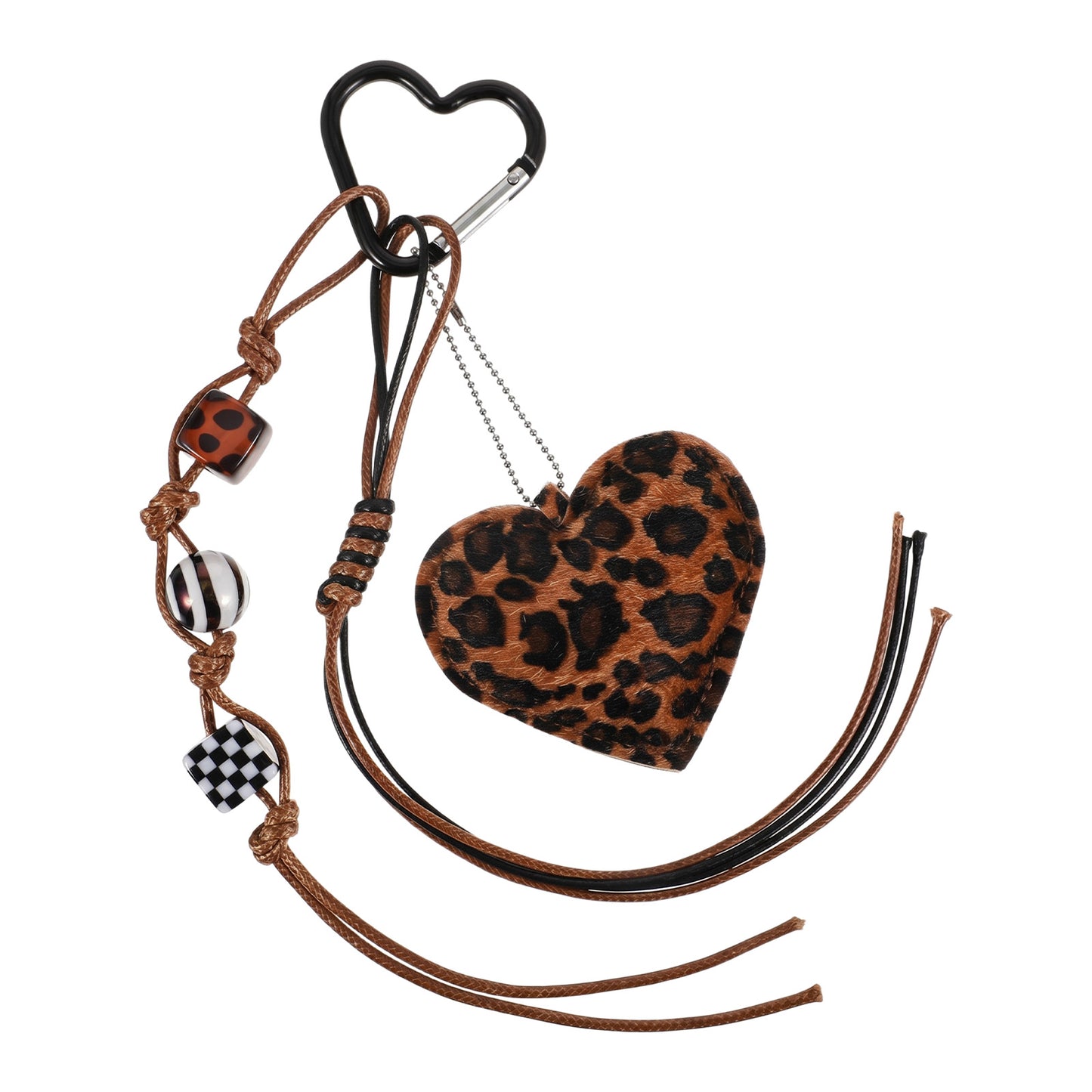 Ymapinc Bag Charms for Womens Handbags, Western Leopard Print Bag Charm, Purse Charm Decor, Brown Keyring Accessories for Tote Bags