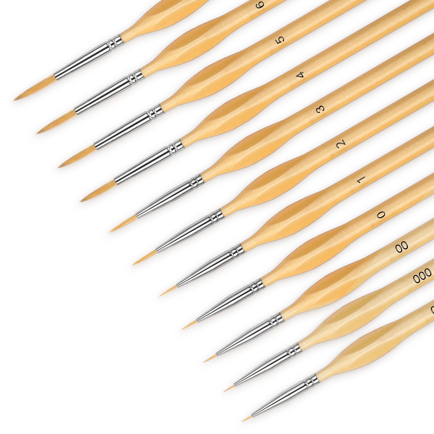 Ouligay 11pcs Paint Brushes for Miniature Painting - Small Detail Model Paint Brushes for Crafts, Acrylic, Watercolor, Oil, Face, Figurine