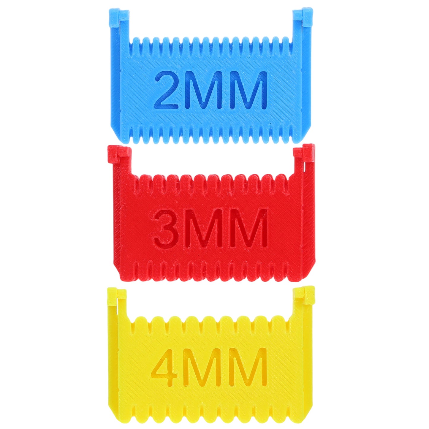 Shimmeroo 3-Packs Sewing Templates with Clips - 2mm/3mm/4mm Non-Slip Blanket Stitch Guide Tool, Quilting Guide with Fixed Fabric Clips