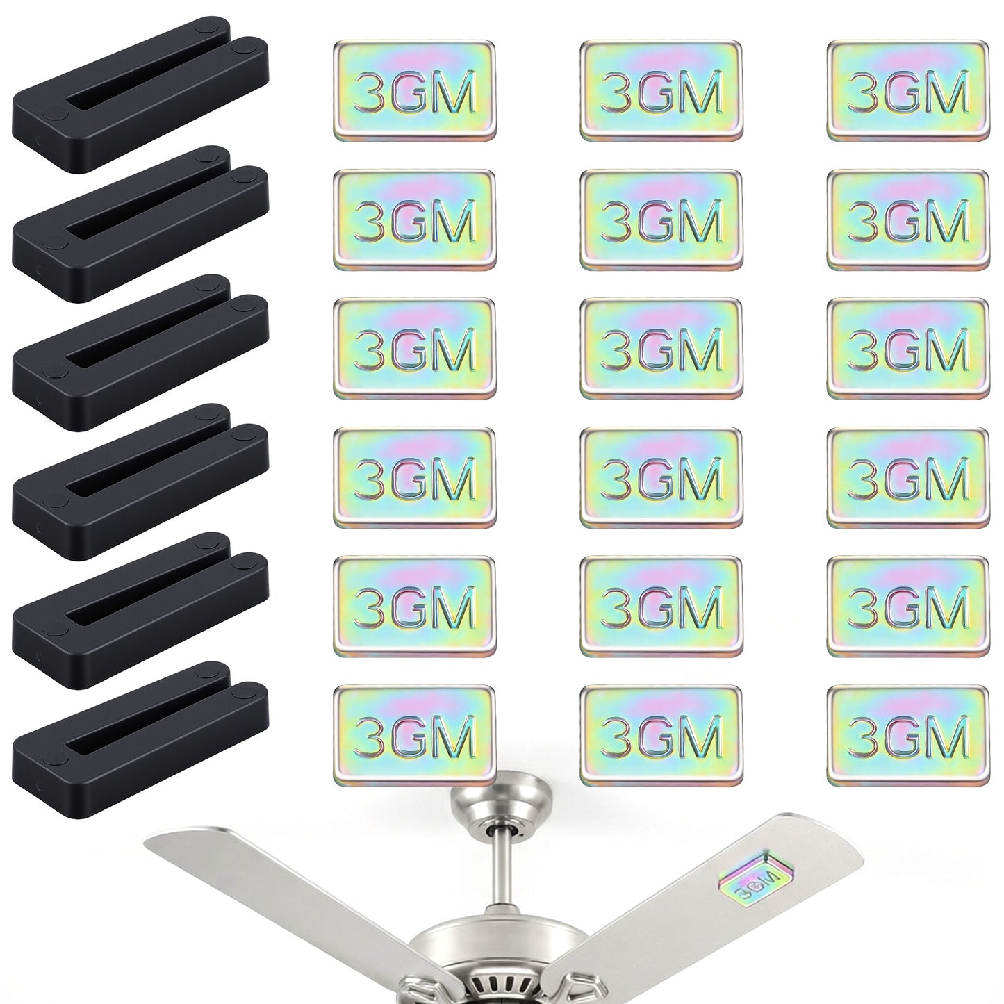 Sorcristy Ceiling Fan Balancing Kit 24 Pieces Blade Balance Tool With 6 Clips And 18 Metal Self Adhesive 3g Weight Fan Weights Balance Kit Ceiling Fans Balancers Fans Blade Balancers Kits