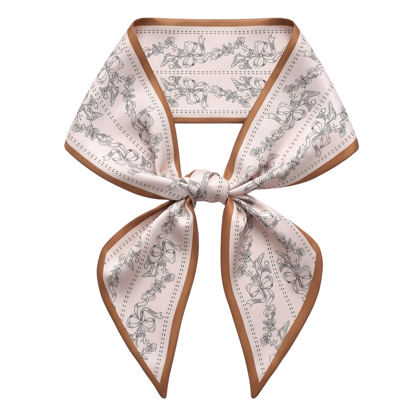Ymapinc Khaki Silk Neck Scarf for Women, Lightweight Silk Headband/Headscarf, Hair/Neck Scarf, Bag/Handbag Handle Bandana
