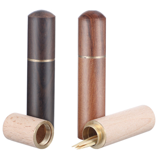 Ymapinc 3 Pack Tooth Picks Holder Dispenser - Travel Wooden Toothpicks Case Pocket Pick Holder for Purse - Portable Toothpick Easy Carry for Men Women