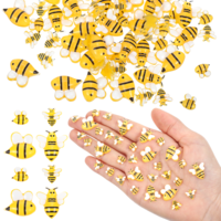 Ymapinc 80 Pcs Tiny Resin Bees,Small Craft Bees for DIY Embellishments, Resin Crafts Ornaments, Micro Bee Decor for Birthday Party Supplies & Bee Crafts