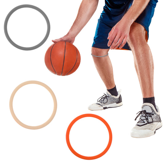 Ymapinc 3PCS Patellar Tendon Support Strap Knee Bands for Basketball, Silicone Knee Brace for Men and Women Running, Sports Patella Tendon Knee Strap for Pain Relief Breathable(Nude, Grey, Orange)