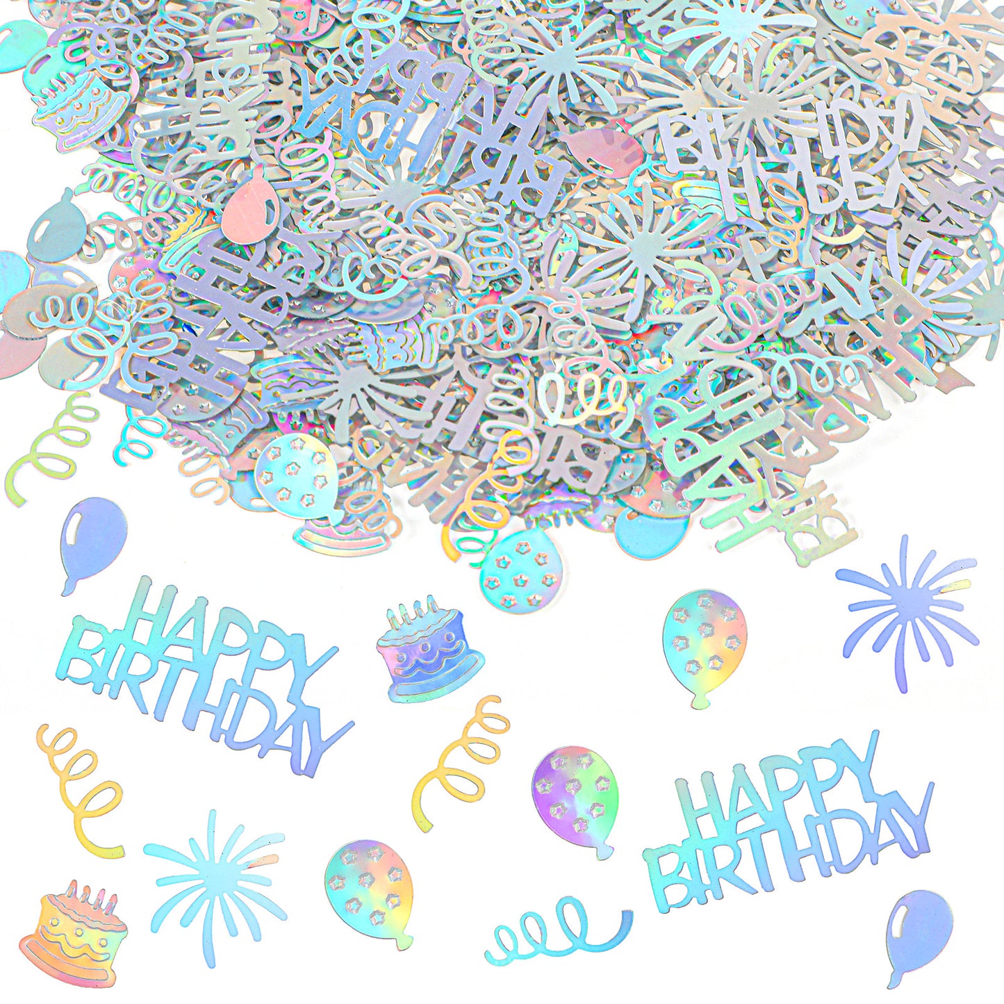 Ouligay Happy Birthday Confetti for Table 30g Glitter Party Confetti Metallic Glitter Happy Birthday Table Decorations for DIY Crafts Festive Tables Decoration Party Decorations