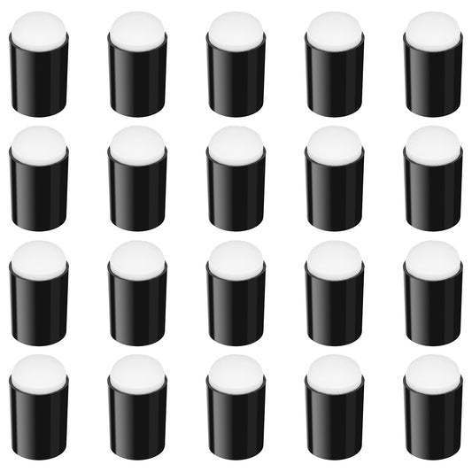 Ymapinc 20Pcs Craft Finger Sponge Daubers, Makeup Sponges for Finger Paint Daubers Card Making Painting Stamping Ink Blending Brushes for DIY -Black