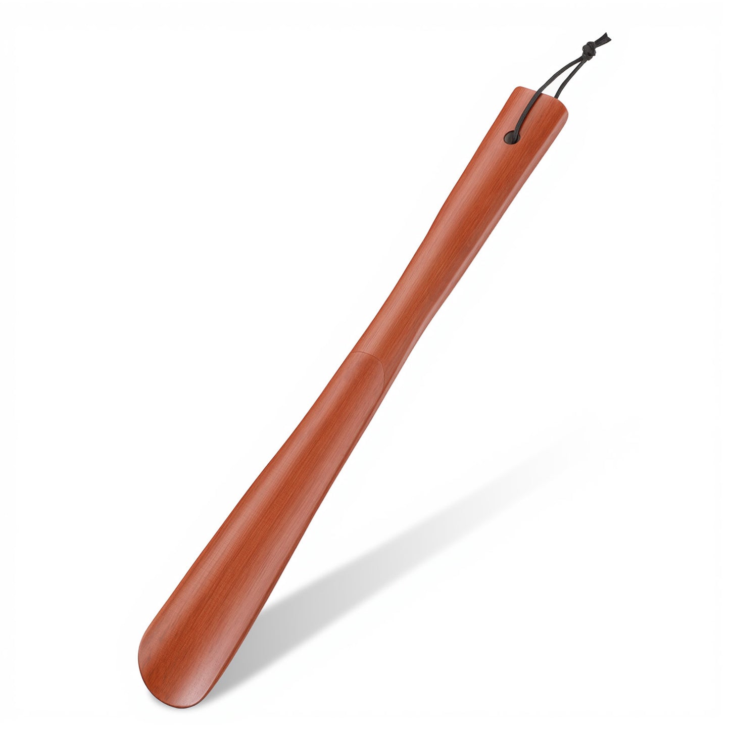 Matwsec 1PCS Wooden Shoe Horn, 12.60" Long Handle Shoe Horn for Seniors, Durable Shoehorns Lazy Shoes Helper Spoons for Men, Women, Kids, Pregnancy