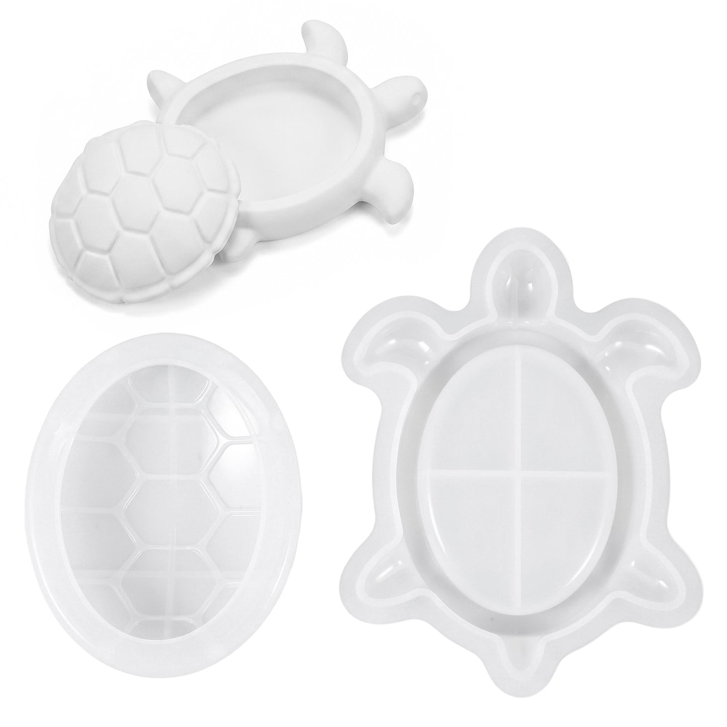 Ymapinc Silicone Moulds for Resin Turtles, 3D Large Turtle Box Epoxy & UV Resin Moulds for Crafting, Animal Silicone Mould for Jewelry Organizer & Home Decor Making