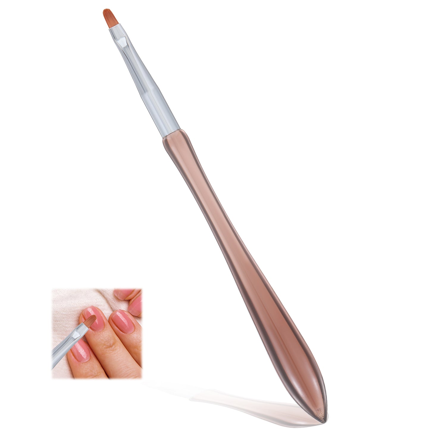 1PCS Nail Design Brushes Daisy Flower Nails Art Brush Acrylic Round Flat Painting Versatile Nail Drawing Pen for Petals, Leaves, Flowers and Intricate Art Designs(1)