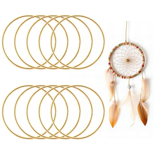 10 Pcs 3 Inch Dream Catcher Rings Metal Rings for Craft Gold Hoops Floral Macrame Hoops Ring for DIY Crafts Dream Catcher Macrame Supplies Women Handicraft Lovers Birthday Festival Gifts