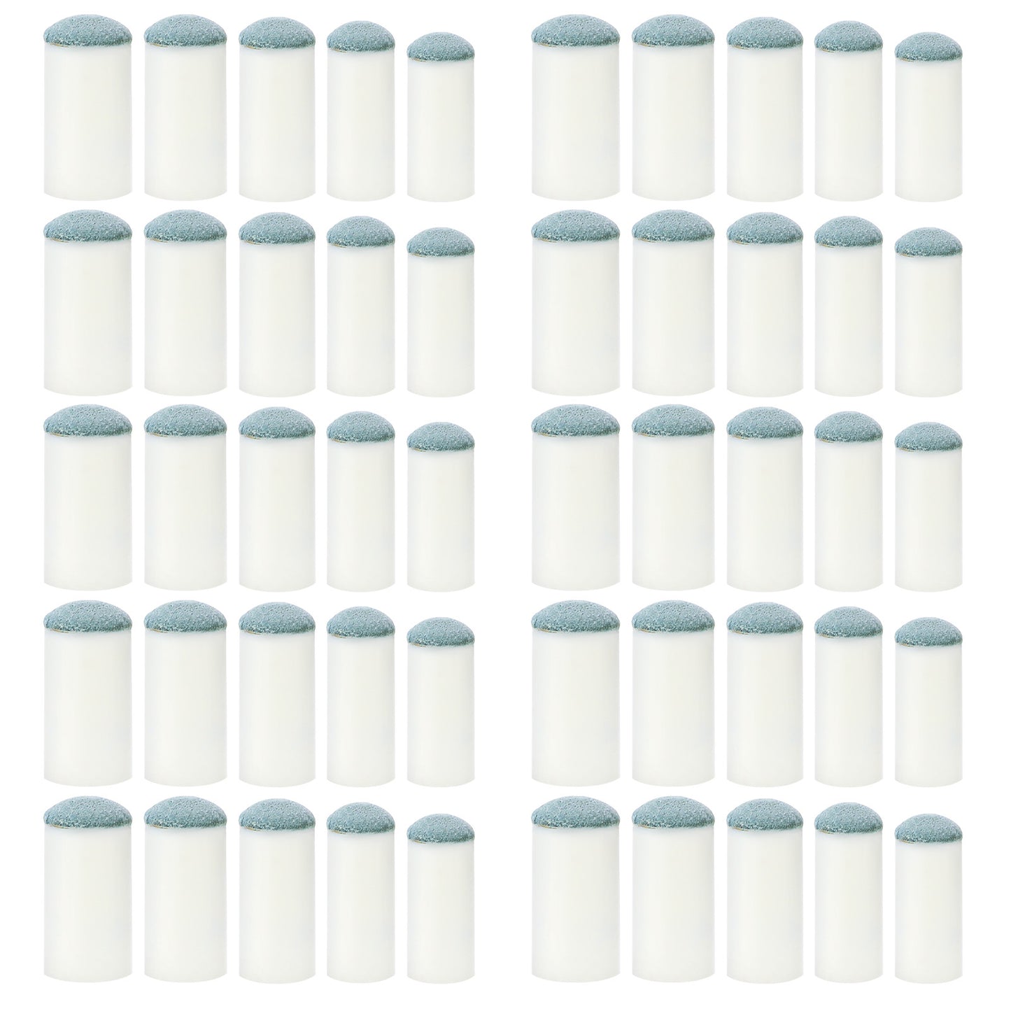 50 PCS Pool Cue Tips, Billiard Stick Tips Pool Replacement Repair Kit Screw-On and Slip-On Snooker Cue Stick Ferrules for Pools Table Cues Stick-Tips Head and Leather Snooker Sticks (9/10/11/12/13 mm)