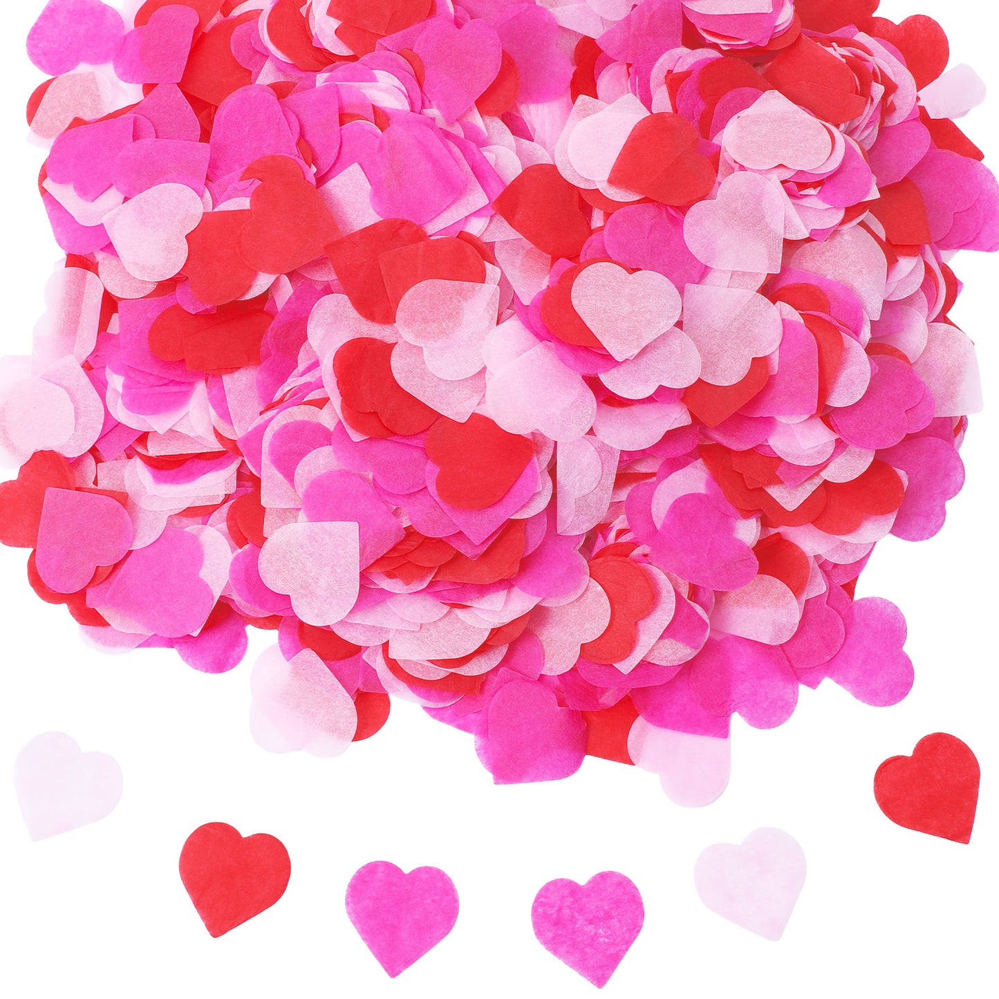 Heart Confetti Paper Tissue Hearts Shaped Table Confetti Engagement Wedding Table Decorations, Wedding Confettis for Bridal Bridal Shower Bachelorette Engagement Party Decorations